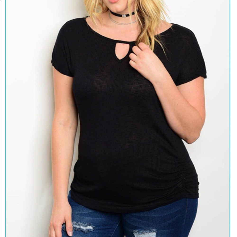 Black plus size top